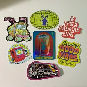 Pack of 7 Dutch Bros Stickers